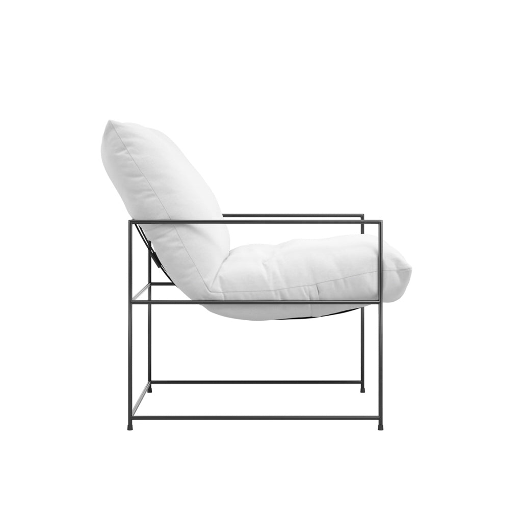Brook Chalk White Cushioned Armchair